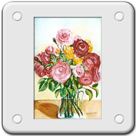 vaso di rose - 40*60 - acrylie - 2004